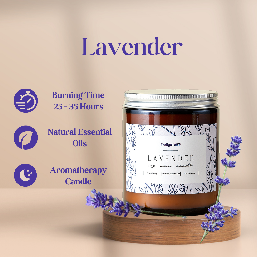 Lavender Soy Wax Jar Scented Candle