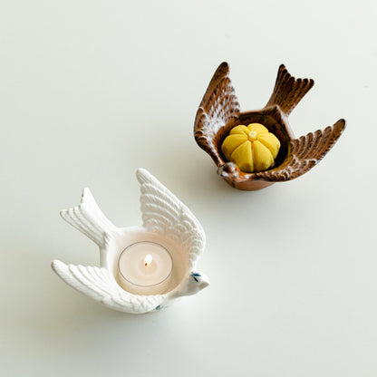 Hand-Painted Swallow Shape Tea Light Holder