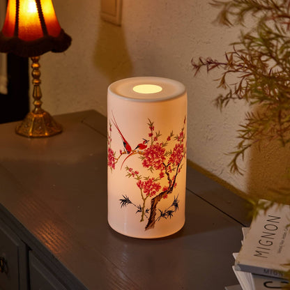 Red Birds On Tree Candle Cover