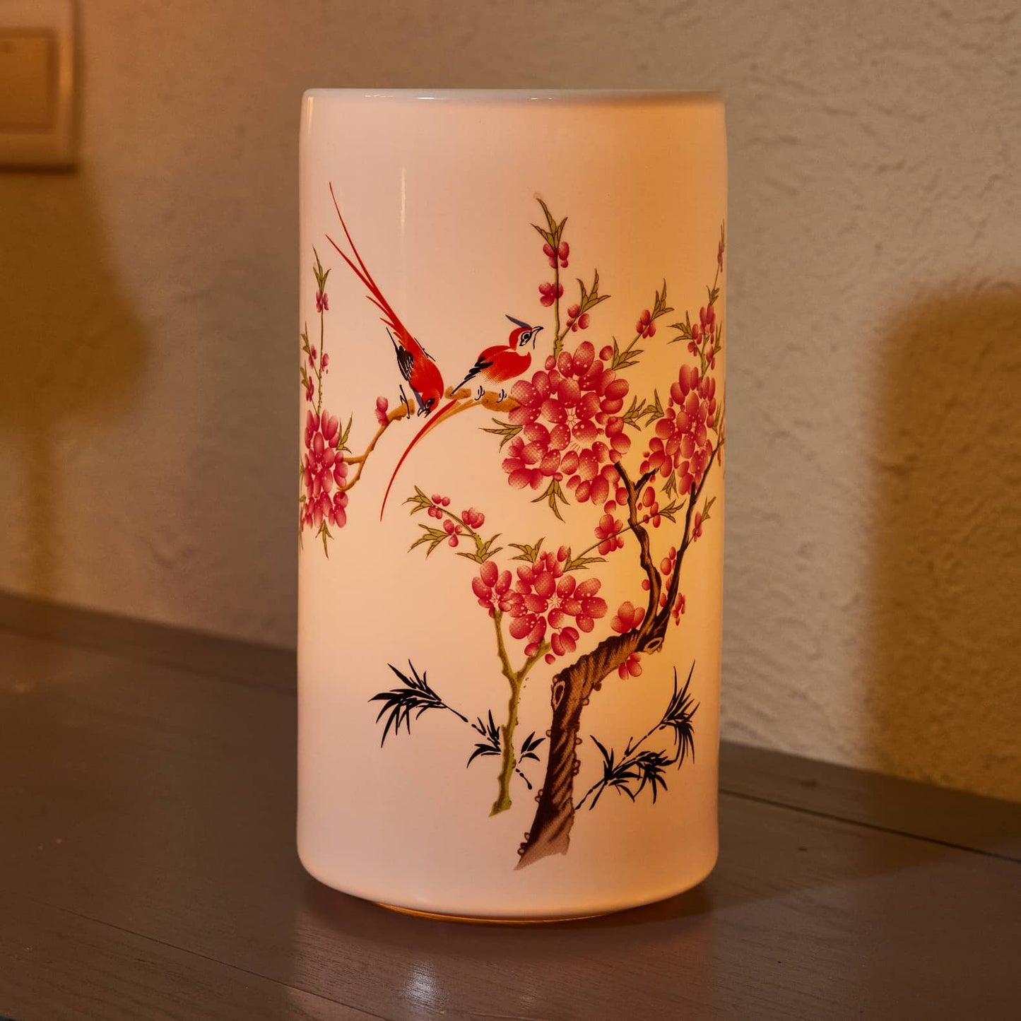 Red Birds On Tree Candle Cover